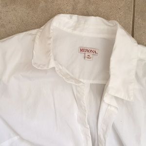 Long Sleeve White Merona Button Down NWOT